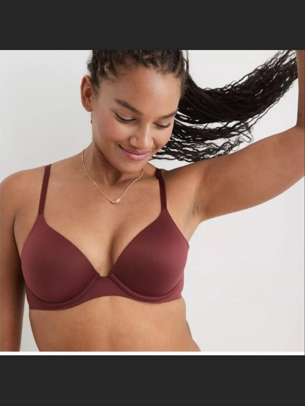 Aerie Real Sunnie Full Coverage Bra in Burgundy